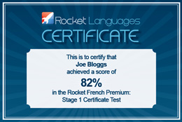 Rocket French Certificate